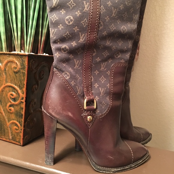 Louis Vuitton mini lin high heel boots - Picture 7 of 16